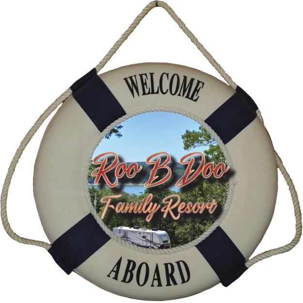 Roo B Doo Family Resort Welcome Aboard Logo